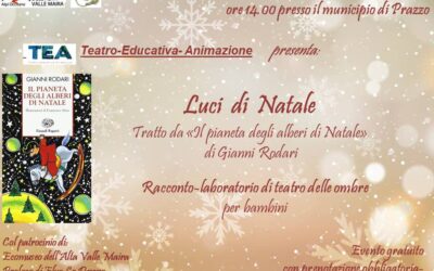 Spettacolo per bambini “LUCI DI NATALE” a Prazzo il 16 dicembre