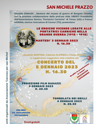 EVENTI NATALIZI a  San Michele di Prazzo