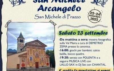 A San Michele di Prazzo la Festa di San Michele Arcangelo, sabato 23 e domenica 24 settembre 2023