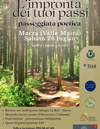 PASSEGGIATA POETICA a Macra, sabato 26 luglio 2025