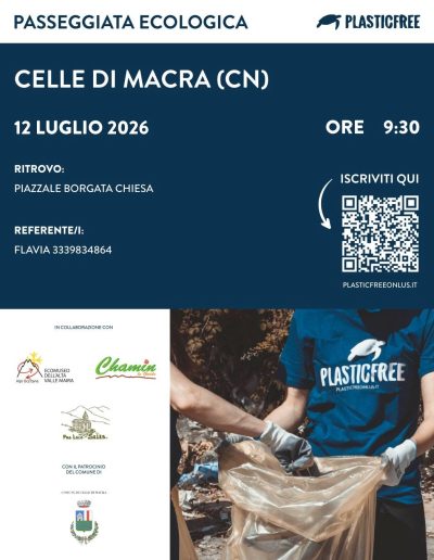 PASSEGGIATA ECOLOGICA con PLASTICFREE CUNEO a Celle Macra domenica 12 luglio